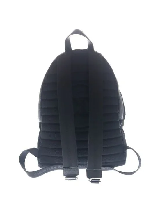 Dior Oblique Backpack Black Leather Nylon Gunmetal - Picture 2 of 6